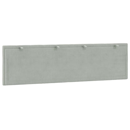 Cuscino Testiera Grigio Chiaro 180 cm in Velluto
