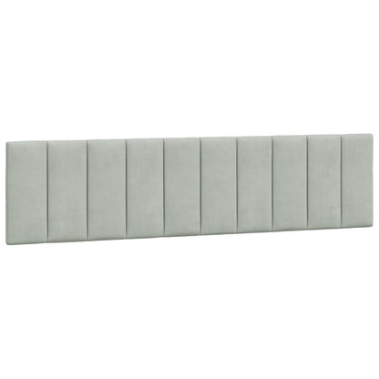 Cuscino Testiera Grigio Chiaro 200 cm in Velluto