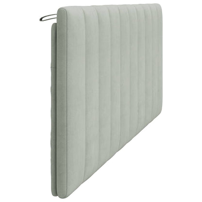 Cuscino Testiera Grigio Chiaro 200 cm in Velluto