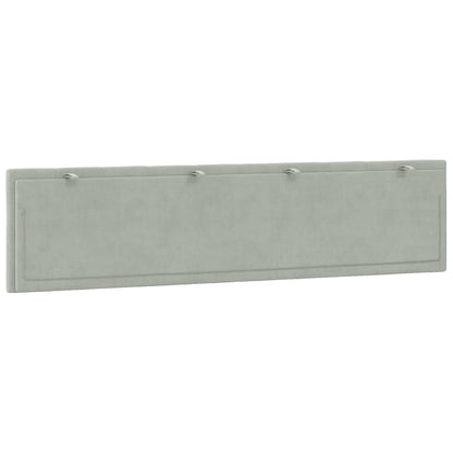 Cuscino Testiera Grigio Chiaro 200 cm in Velluto