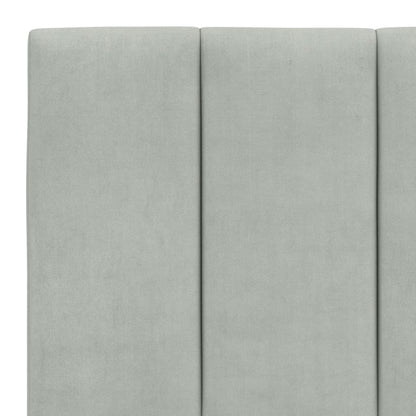 Cuscino Testiera Grigio Chiaro 200 cm in Velluto