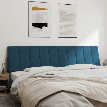 Cuscino Testiera Blu 200 cm in Velluto