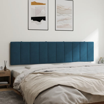 Cuscino Testiera Blu 200 cm in Velluto