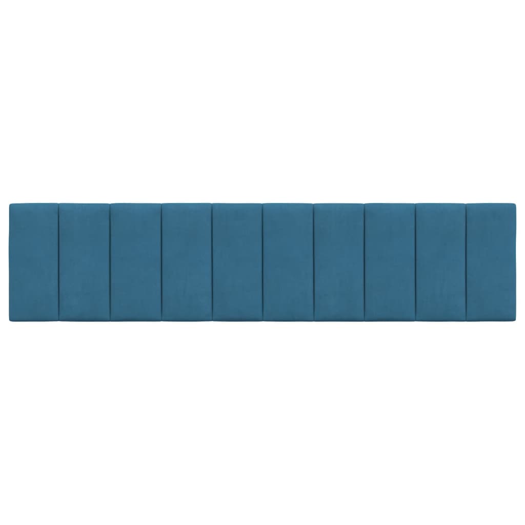Cuscino Testiera Blu 200 cm in Velluto
