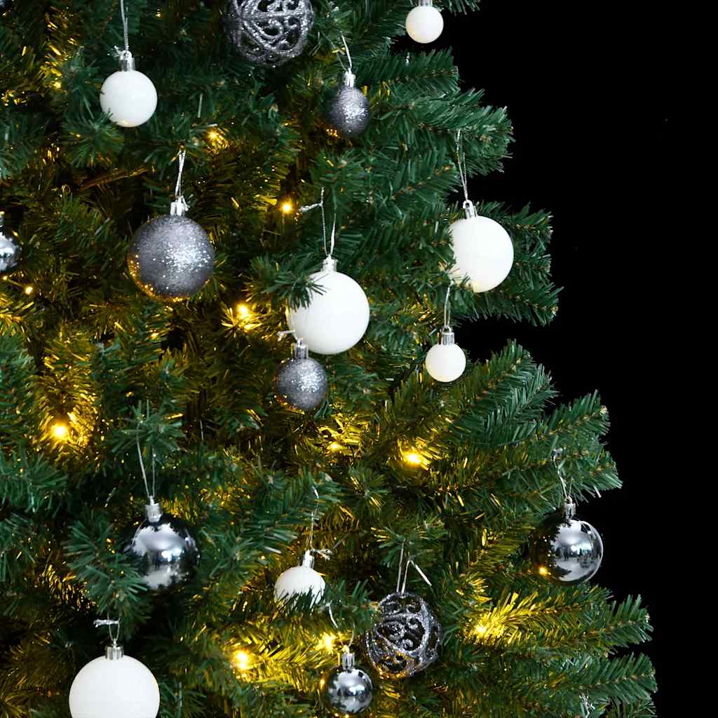 Albero Natale Incernierato con 300 LED e Palline 180 cm