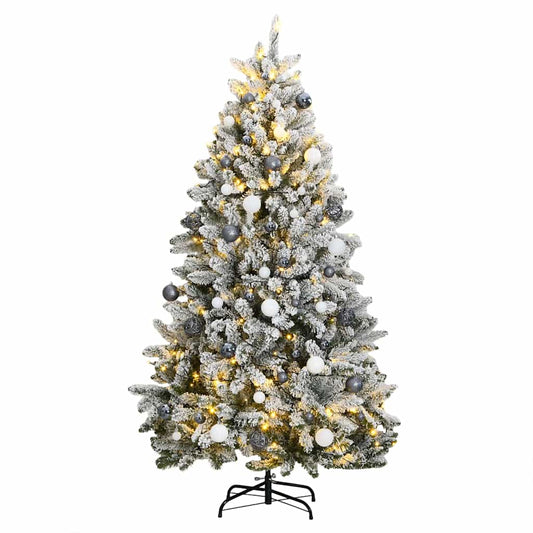 Albero Natale Artificiale Incernierato 300 LED e Palline 270 cm