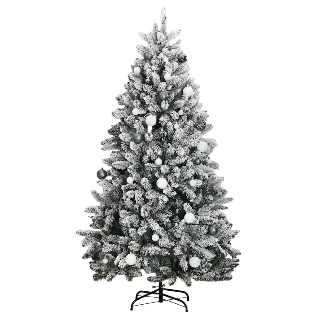 Albero Natale Artificiale Incernierato 300 LED e Palline 270 cm - homemem39