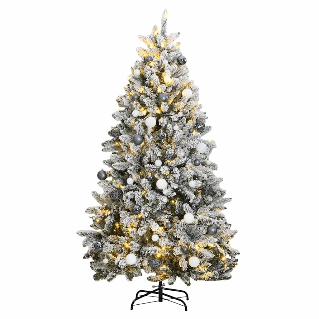 Albero Natale Incernierato con 300 LED e Palline 300 cm - homemem39