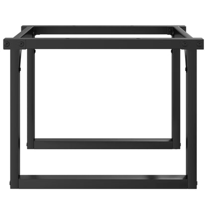 Telaio Gambe a O per Tavolino da Salotto 50x40x38 cm in Acciaio