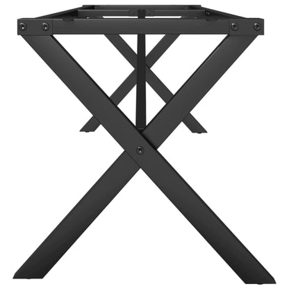 Telaio Gambe a X per Tavolino da Salotto 140x30x43cm in Acciaio - homemem39
