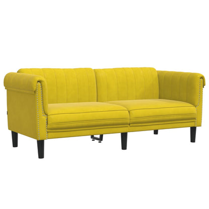 Set di Divani 2 pz Giallo in Velluto - homemem39