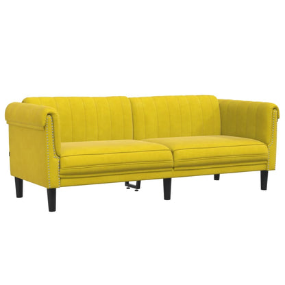 Set di Divani 2 pz Giallo in Velluto - homemem39