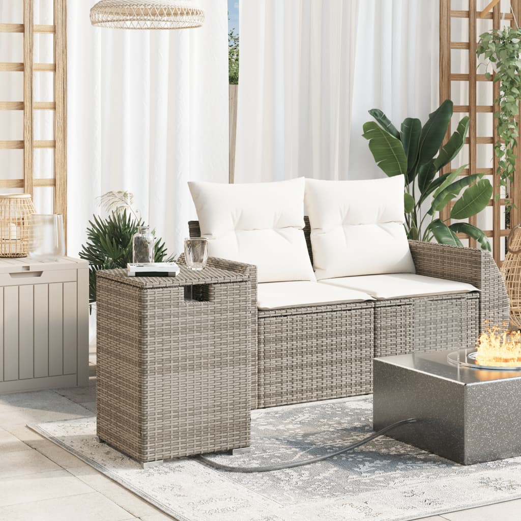 Tavolo Copri Serbatoio Propano Grigio 40x40x60 cm in Polyrattan - homemem39