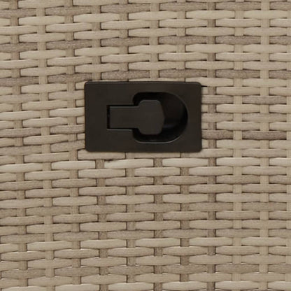 Sedie Reclinabili da Giardino 2pz con Cuscini Beige Polyrattan