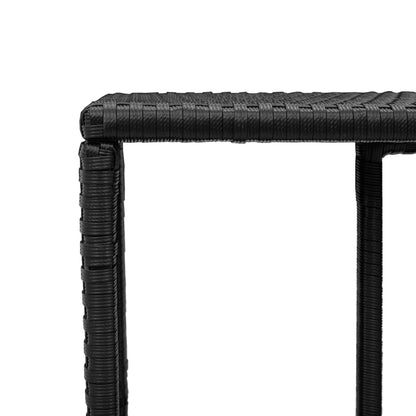 Scaffali Portaoggetti 2 pz in Polyrattan Nero - homemem39