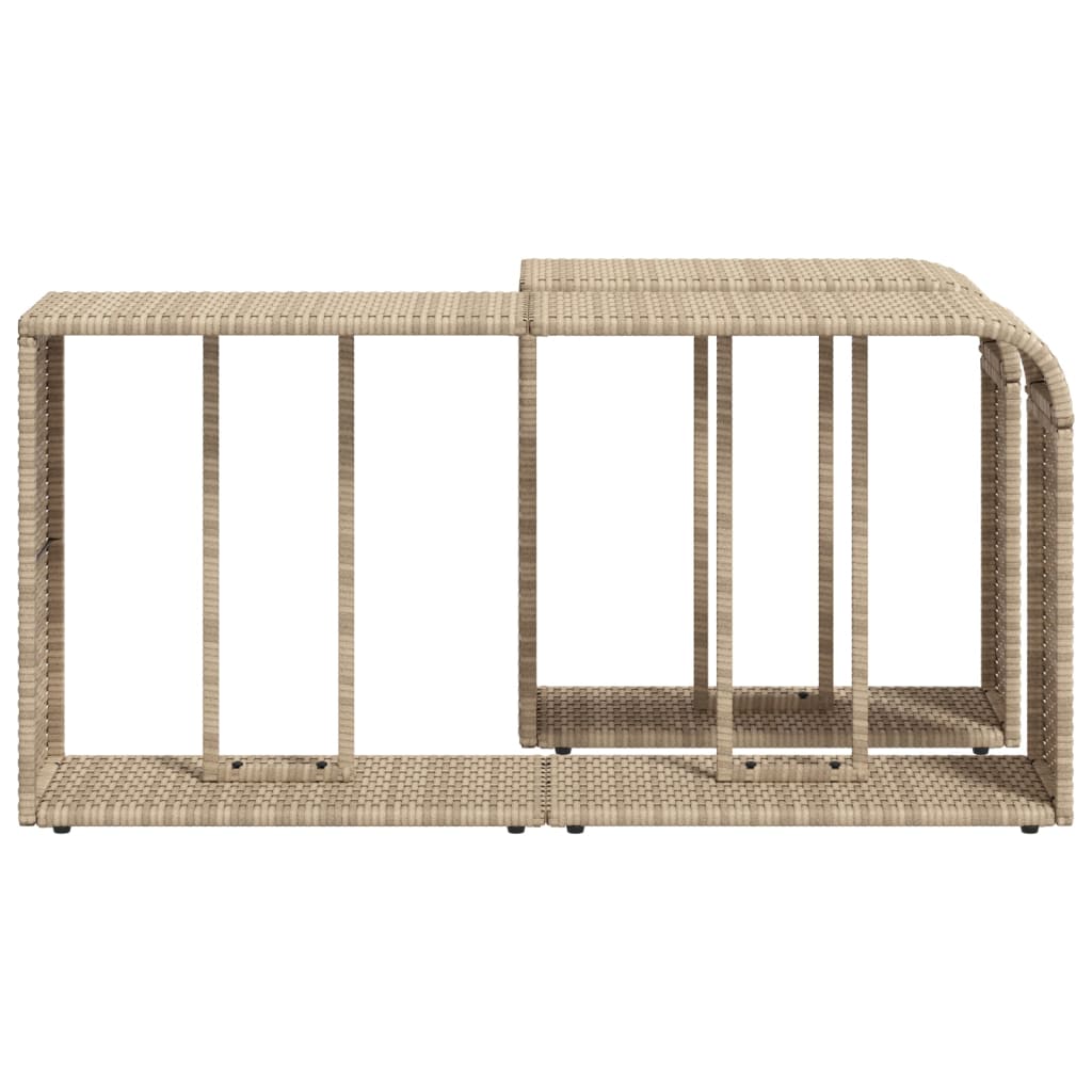 Scaffali Portaoggetti 2 pz Beige in Polyrattan - homemem39