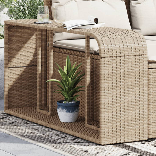 Scaffali Portaoggetti 2 pz Beige in Polyrattan - homemem39