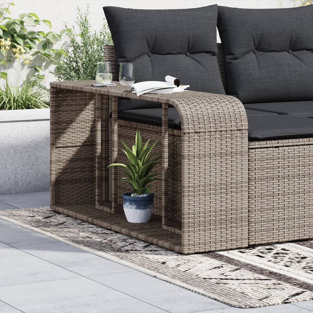 Scaffali Portaoggetti 2 pz in Polyrattan Grigio - homemem39