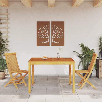 Tavolo da Pranzo da Giardino 110x110x75cm Legno Massello Acacia - homemem39