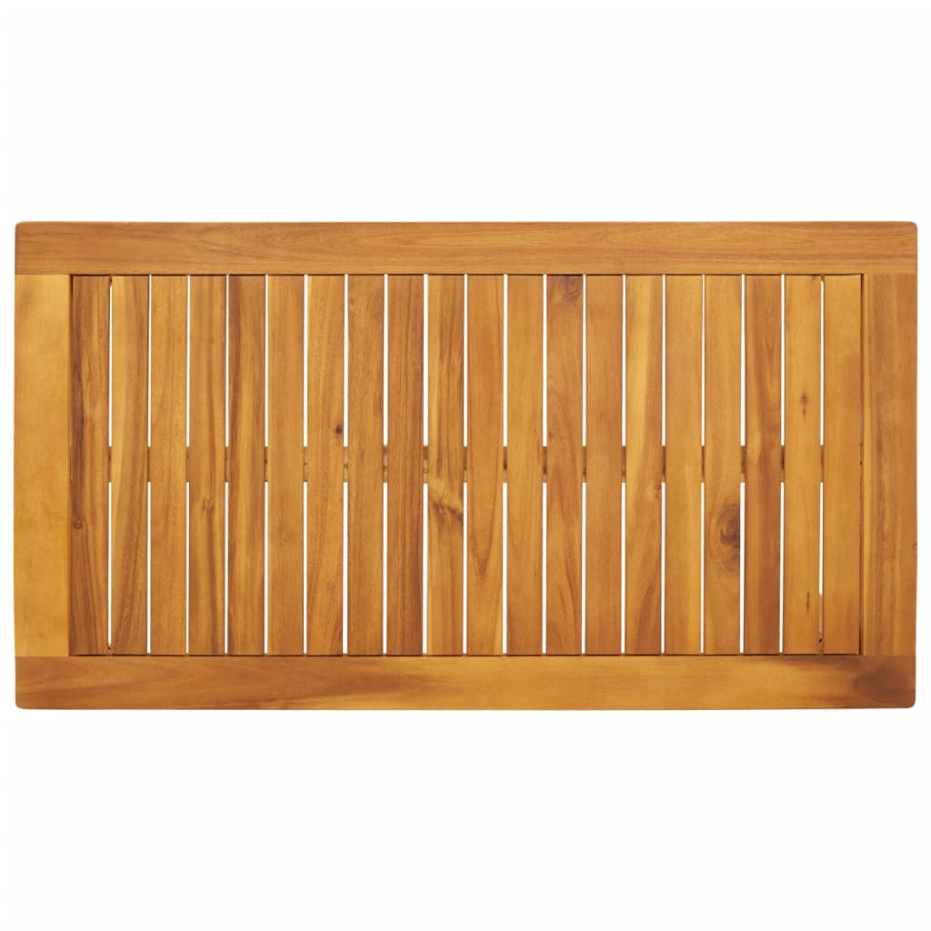 Set da Giardino con Cuscino in Legno Massello di Acacia - homemem39