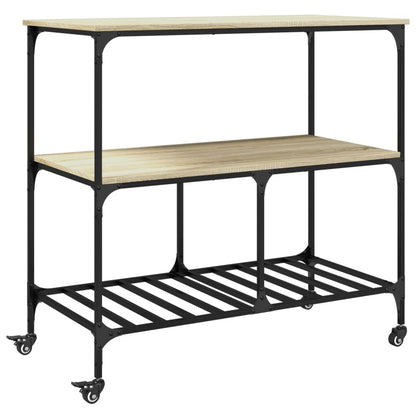 Sonoma Oak Kitchen Trolley 100x50x95 cm Plywood