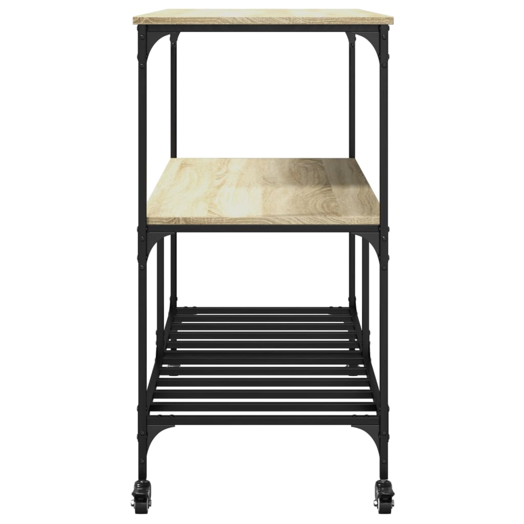 Sonoma Oak Kitchen Trolley 100x50x95 cm Plywood