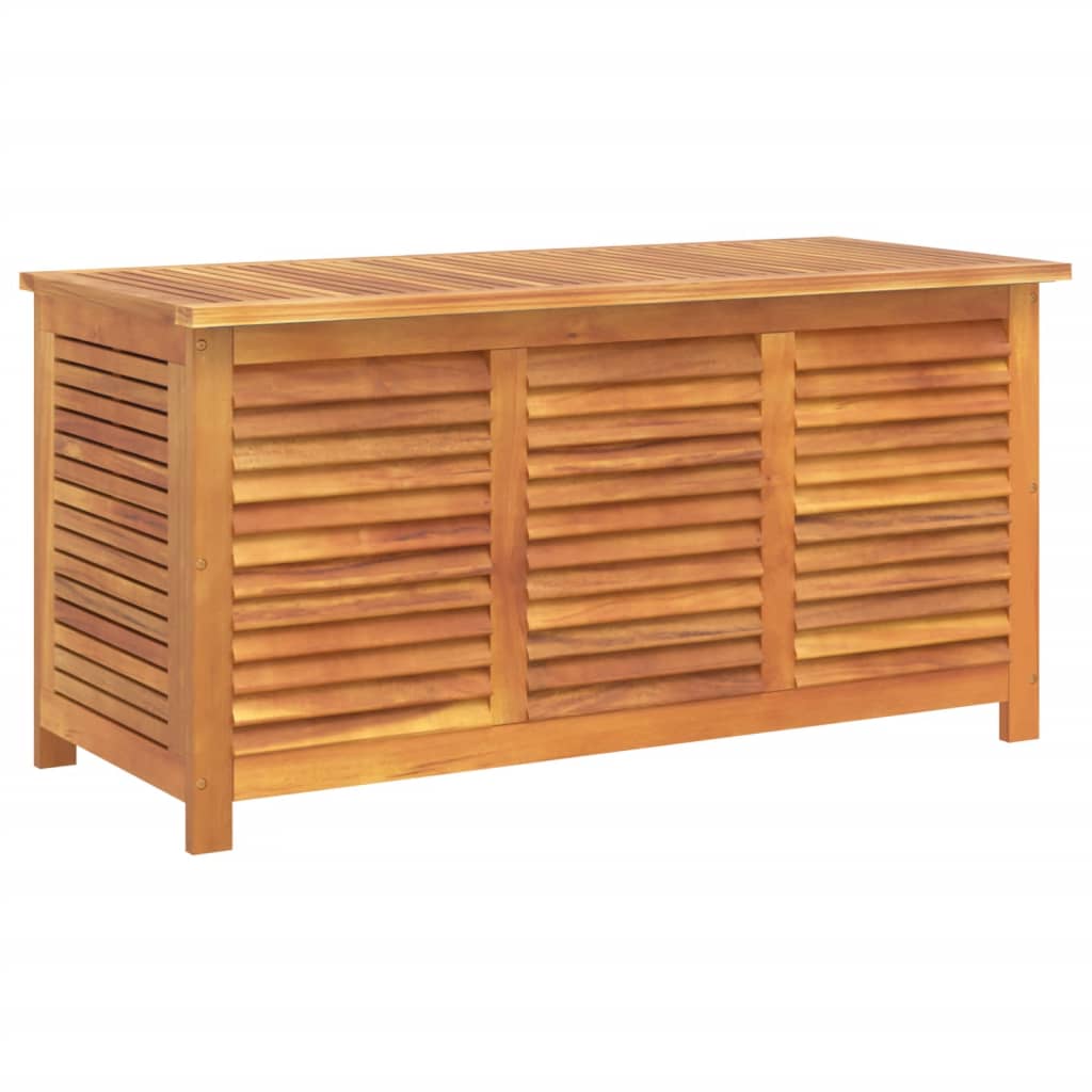 Contenitore Giardino con Feritoia 113x50x56cm Massello Acacia - homemem39