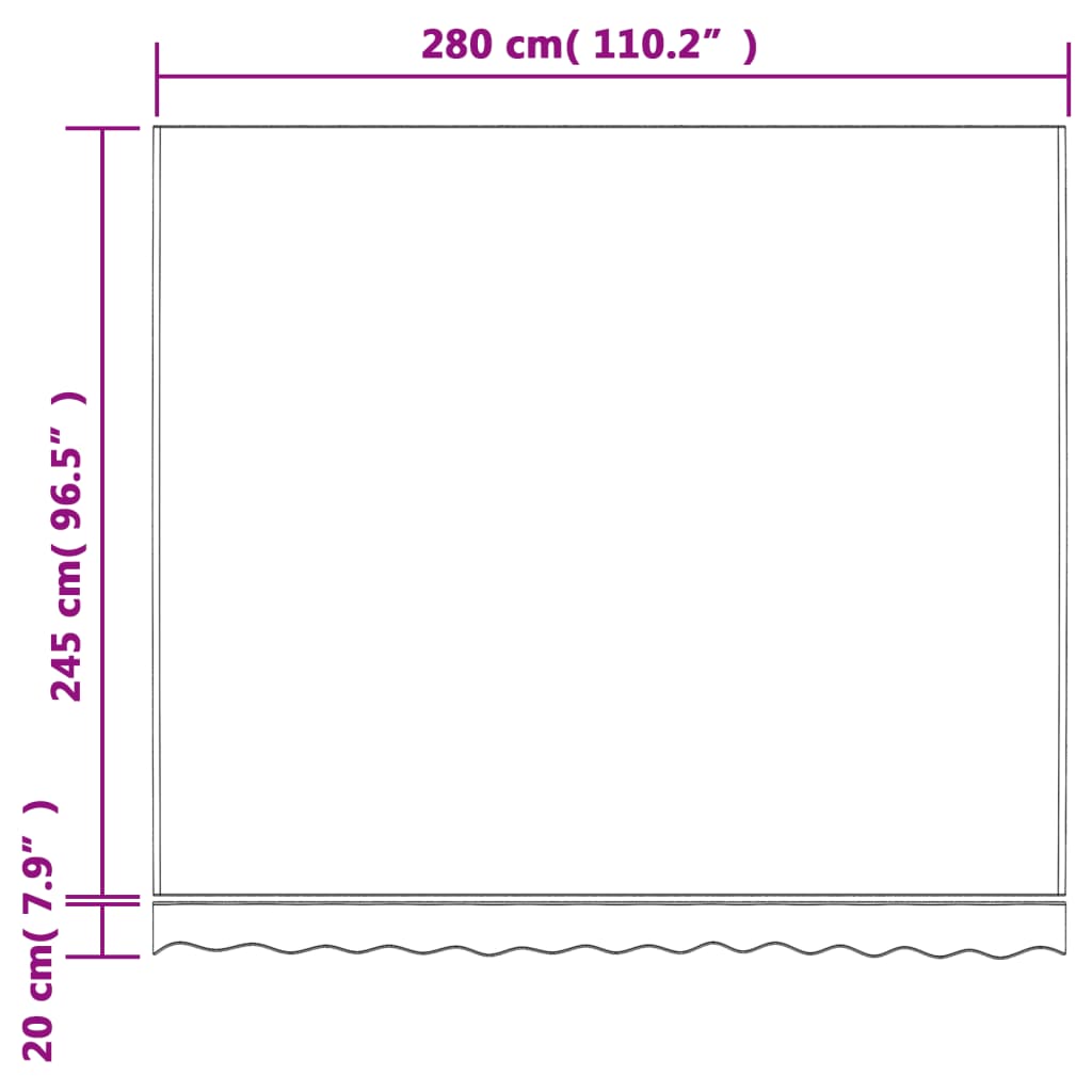 Tessuto di Ricambio per Tenda Strisce Rosse e Bianche 3x2,5 m - homemem39