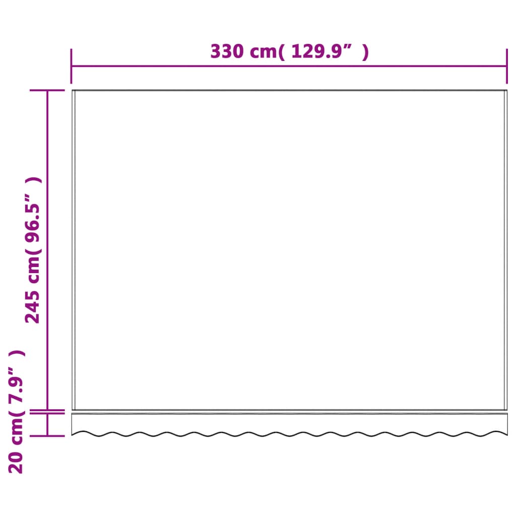 Tessuto di Ricambio per Tenda Strisce Rosse e Bianche 3,5x2,5 m - homemem39