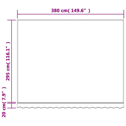 Tessuto di Ricambio per Tenda Strisce Rosse e Bianche 4x3 m - homemem39