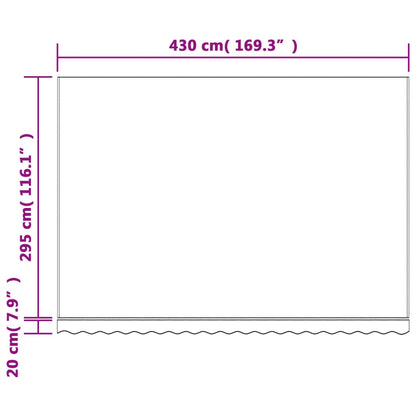 Tessuto di Ricambio per Tenda Strisce Rosse e Bianche 4,5x3 m - homemem39