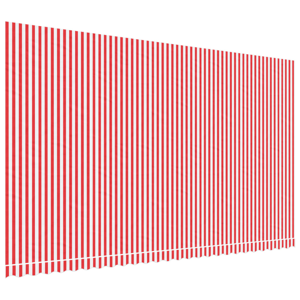 Ersatzstoff für Vorhang mit roten und weißen Streifen, 6 x 3,5 m