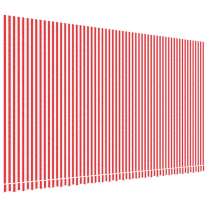 Ersatzstoff für Vorhang mit roten und weißen Streifen, 6 x 3,5 m