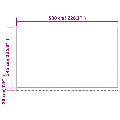 Ersatzstoff für Vorhang, mehrfarbige Streifen, 6 x 3,5 m