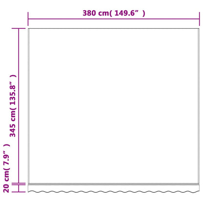 Tessuto di Ricambio per Tenda Strisce Multicolore 4x3,5 m - homemem39