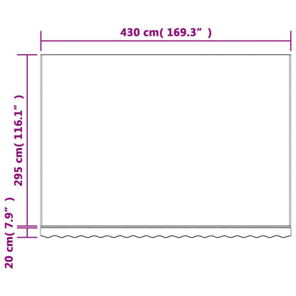 Tessuto di Ricambio per Tenda Strisce Multicolore 4,5x3 m - homemem39