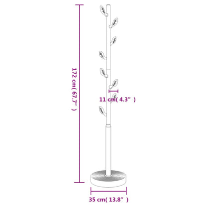 Weißer Kleiderbügel 172 cm aus pulverbeschichtetem Eisen