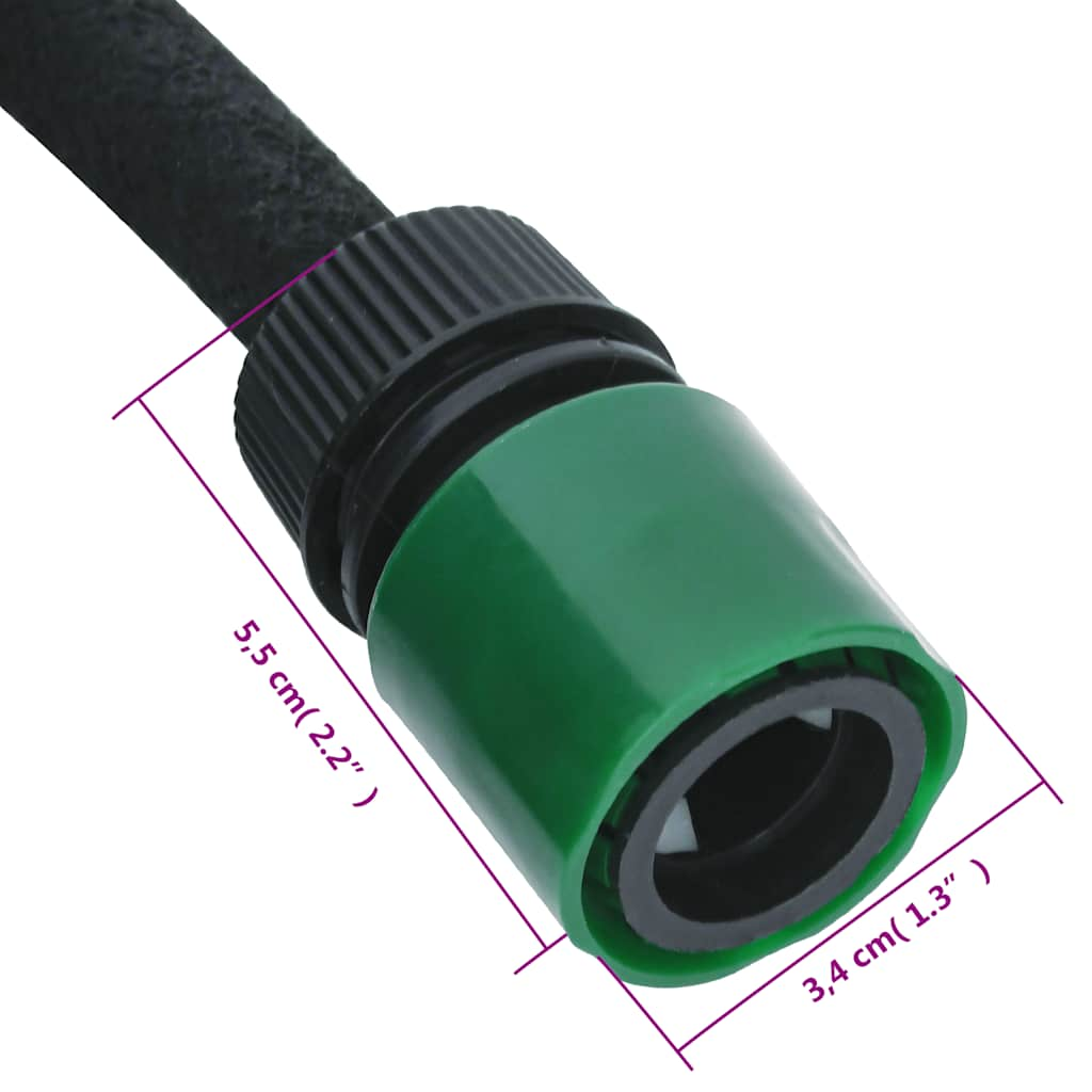 Tubo di Irrigazione da Giardino Nero 0,6" 10 m in Gomma - homemem39