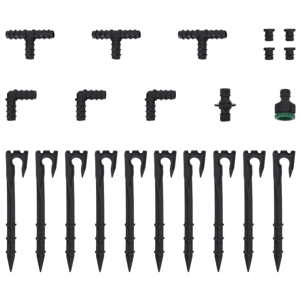 Tubo di Irrigazione da Giardino Nero 0,6" 25 m in Gomma - homemem39