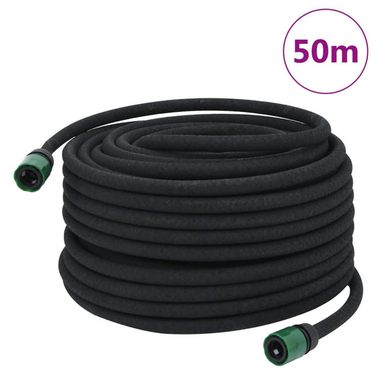 Tubo di Irrigazione da Giardino Nero 0,6" 50 m in Gomma - homemem39