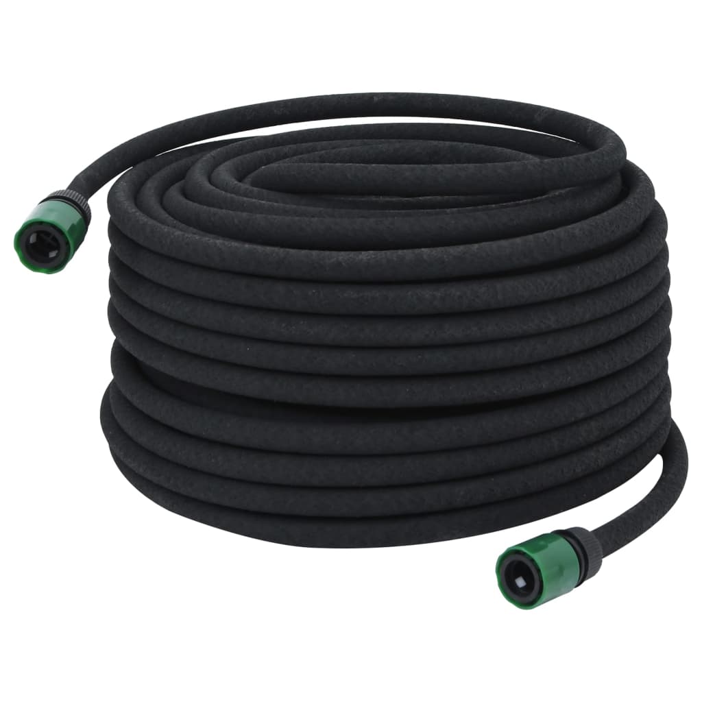 Tubo di Irrigazione da Giardino Nero 0,6" 50 m in Gomma - homemem39