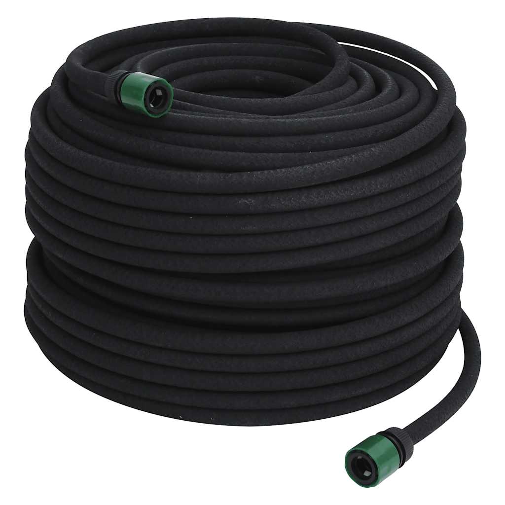 Tubo di Irrigazione da Giardino Nero 0,6" 100 m in Gomma