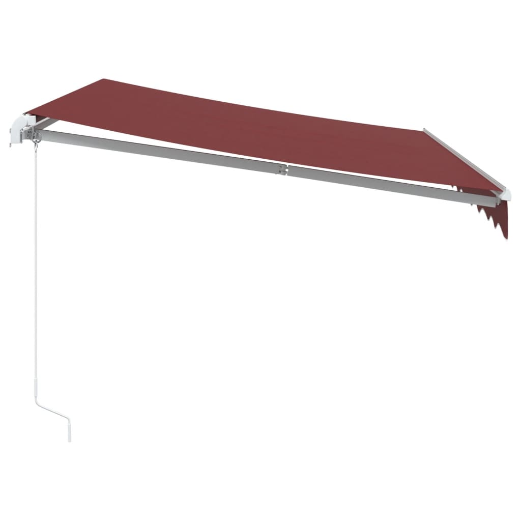 Tenda da Sole Retrattile Manuale con LED Bordò 300x250 cm