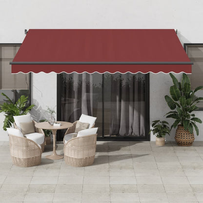 Tenda da Sole Retrattile Manuale Bordò 400x350 cm - homemem39