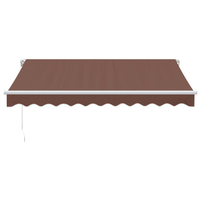 Tenda Retrattile Manuale con LED 300x250cm Marrone