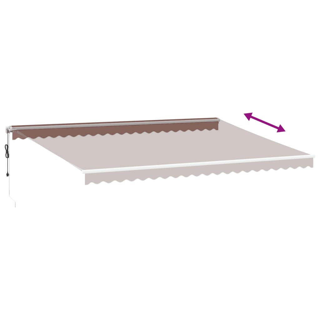 Tenda da Sole Retrattile Automatica Marrone 500x350 cm