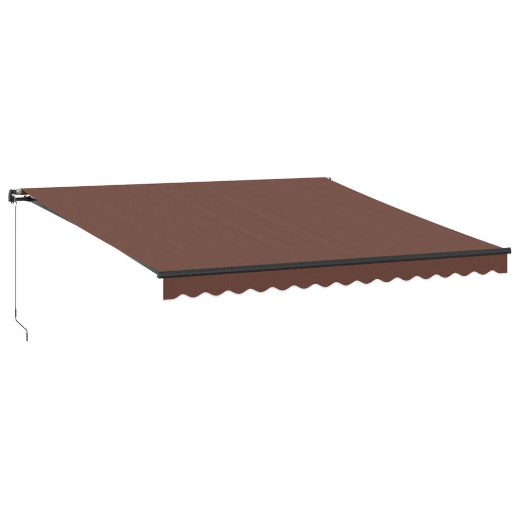 Tenda da Sole Retrattile Manuale Marrone 400x350 cm - homemem39