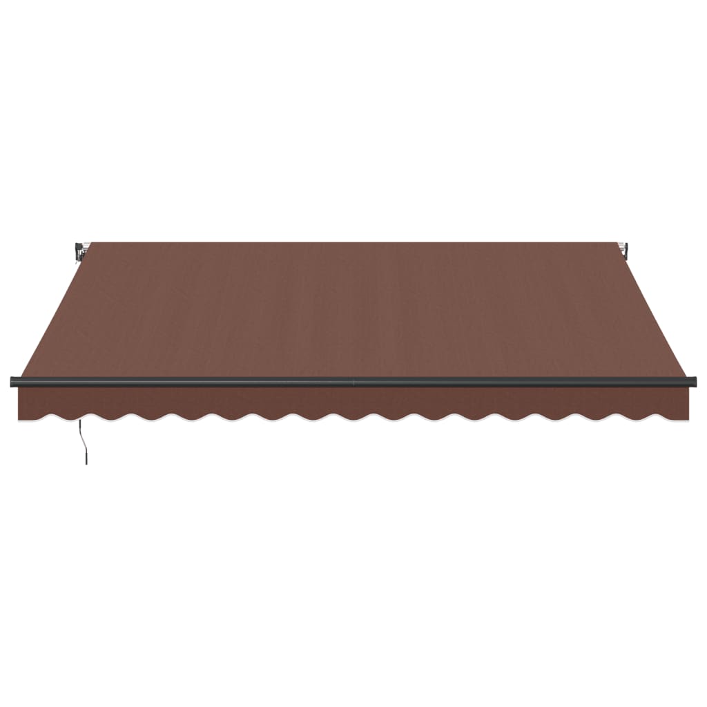 Tenda da Sole Retrattile Manuale Marrone 400x350 cm - homemem39