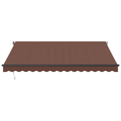 Tenda da Sole Retrattile Manuale Marrone 400x350 cm - homemem39