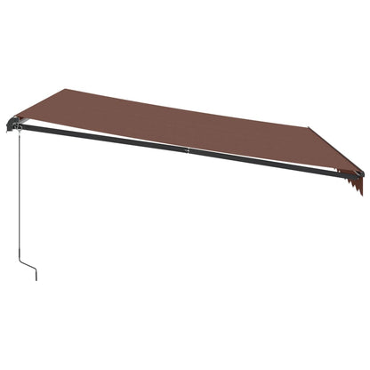 Tenda da Sole Retrattile Manuale Marrone 400x350 cm - homemem39